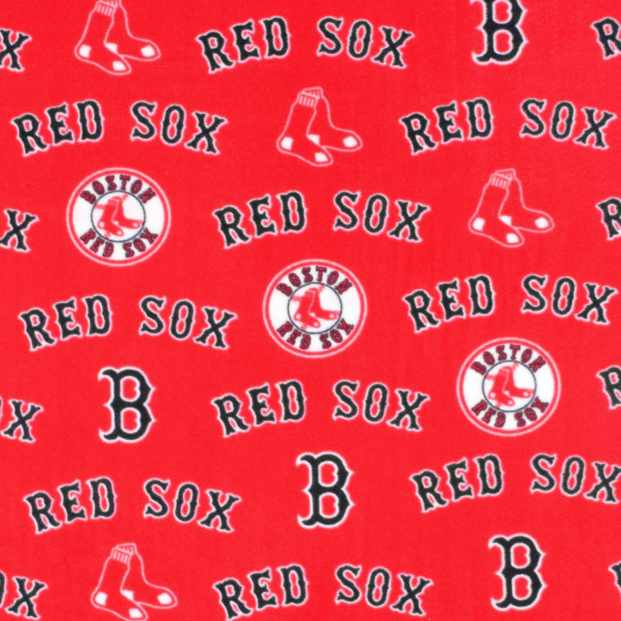 Boston Red Sox Red MLB Fleece by Fabric Traditions
